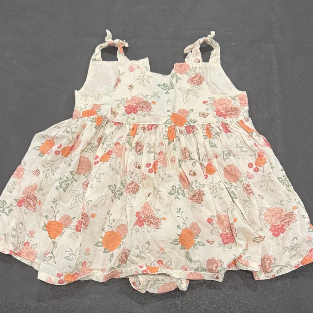 H&M Floral Kids Bodysuit - Cream and Orange